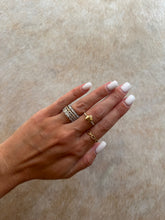 Load image into Gallery viewer, Close up 14 karat gold lab-grown diamond nugget ring by BlaireBe Jewelry