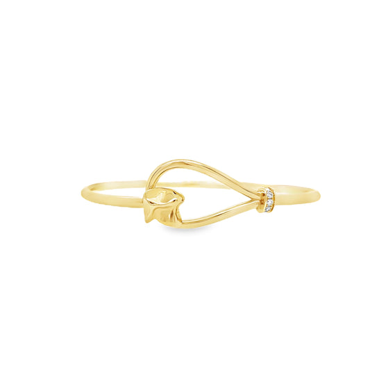 Posy bracelet 14 karat gold lab-grown diamond bracelet by BlaireBe Jewelry