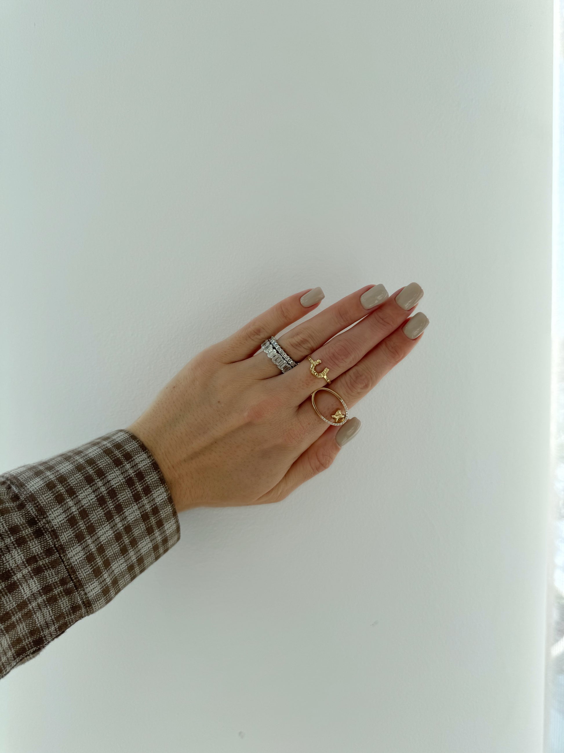 Detailed 14 karat gold lab-grown diamond oval ring by BlaireBe Jewelry