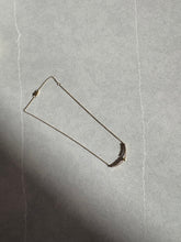 Load image into Gallery viewer, Detail 14 karat gold lab-grown diamond bar necklace by BlaireBe Jewelry

