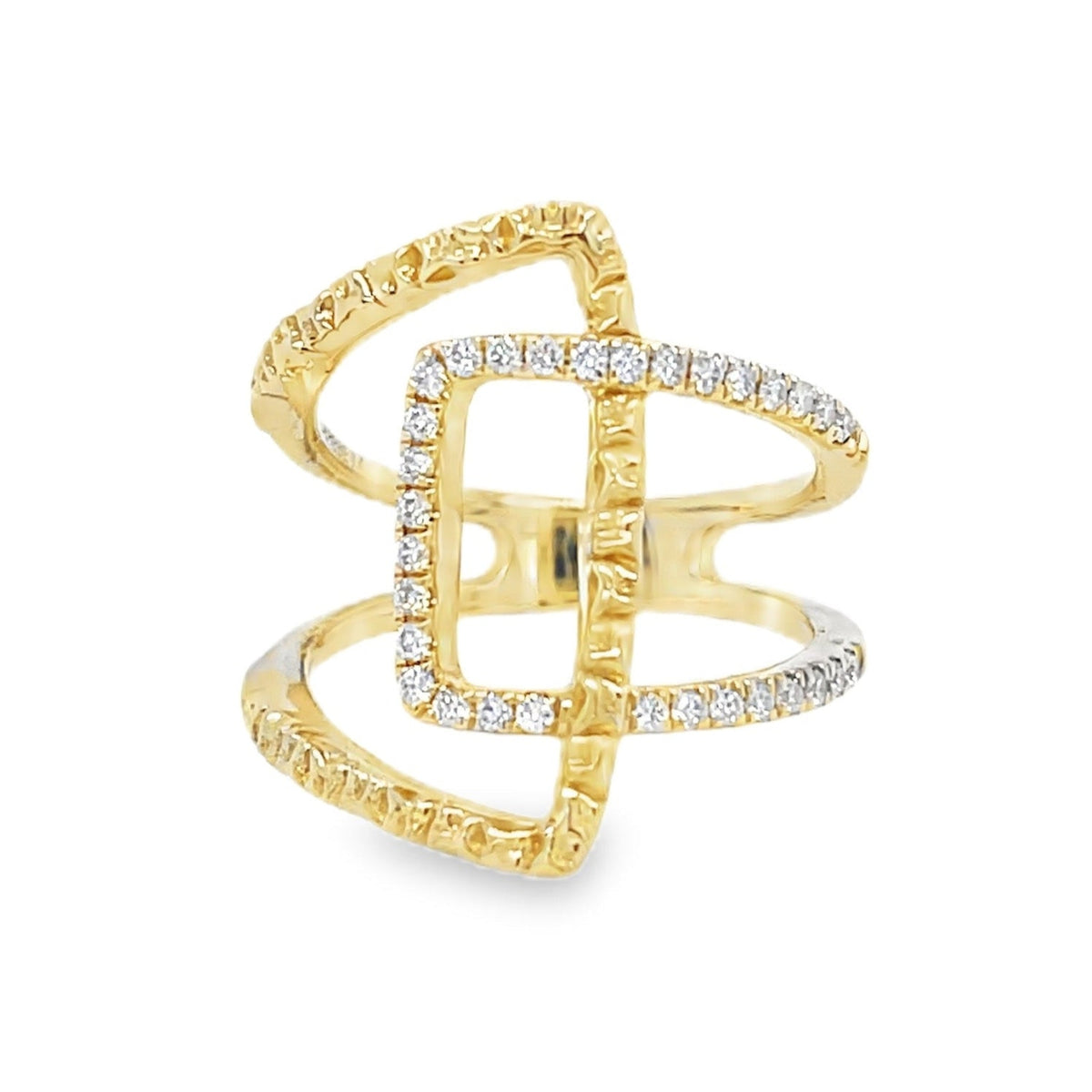 Winchester ring 14 karat gold lab-grown diamond delicate statement ring by BlaireBe Jewelry