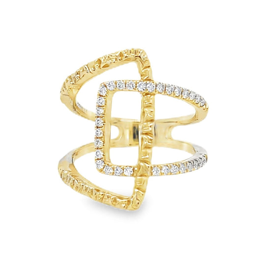 Winchester ring 14 karat gold lab-grown diamond delicate statement ring by BlaireBe Jewelry