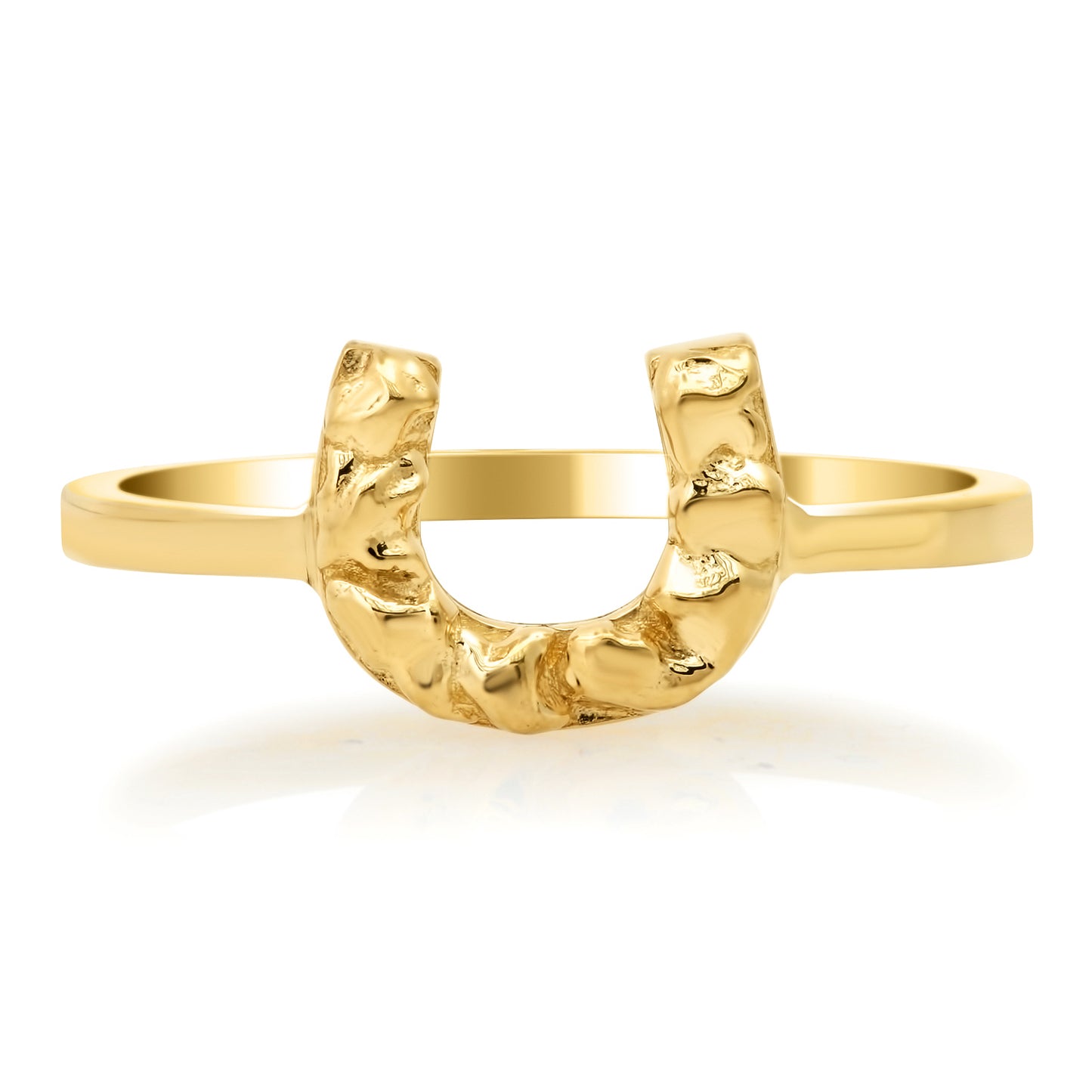 Houston horseshoe ring 14 karat gold horseshoe ring by BlaireBe Jewelry