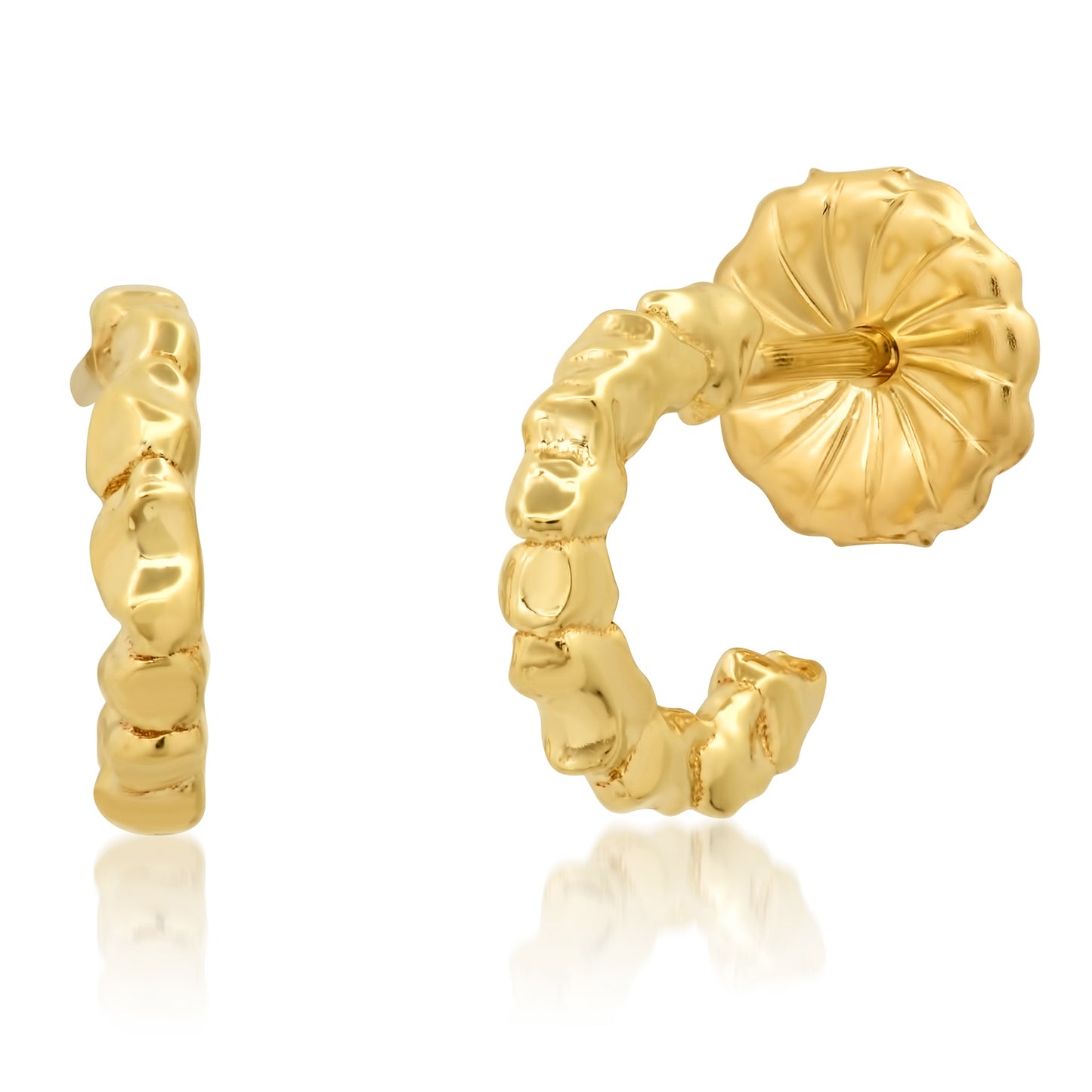 Blaire hoops 14 karat gold mini hoop earrings by BlaireBe Jewelry