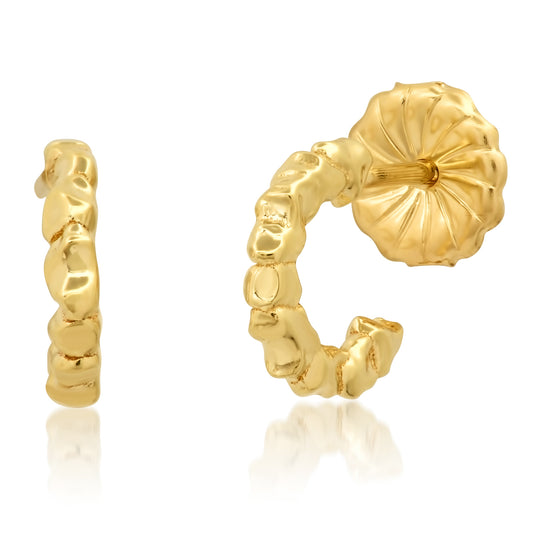 Blaire hoops 14 karat gold mini hoop earrings by BlaireBe Jewelry