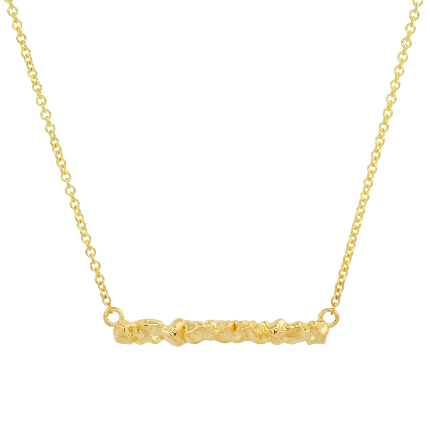 Lillian necklace 14 karat gold bar necklace by BlaireBe Jewelry