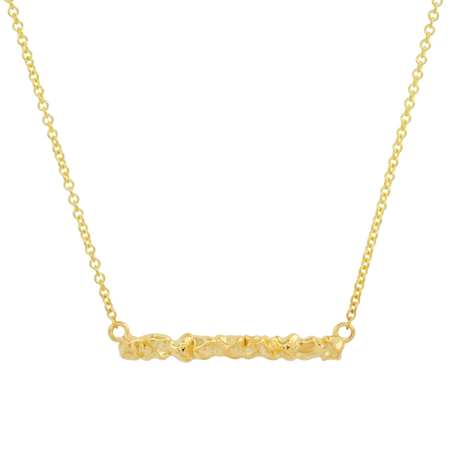 Lillian necklace 14 karat gold bar necklace by BlaireBe Jewelry