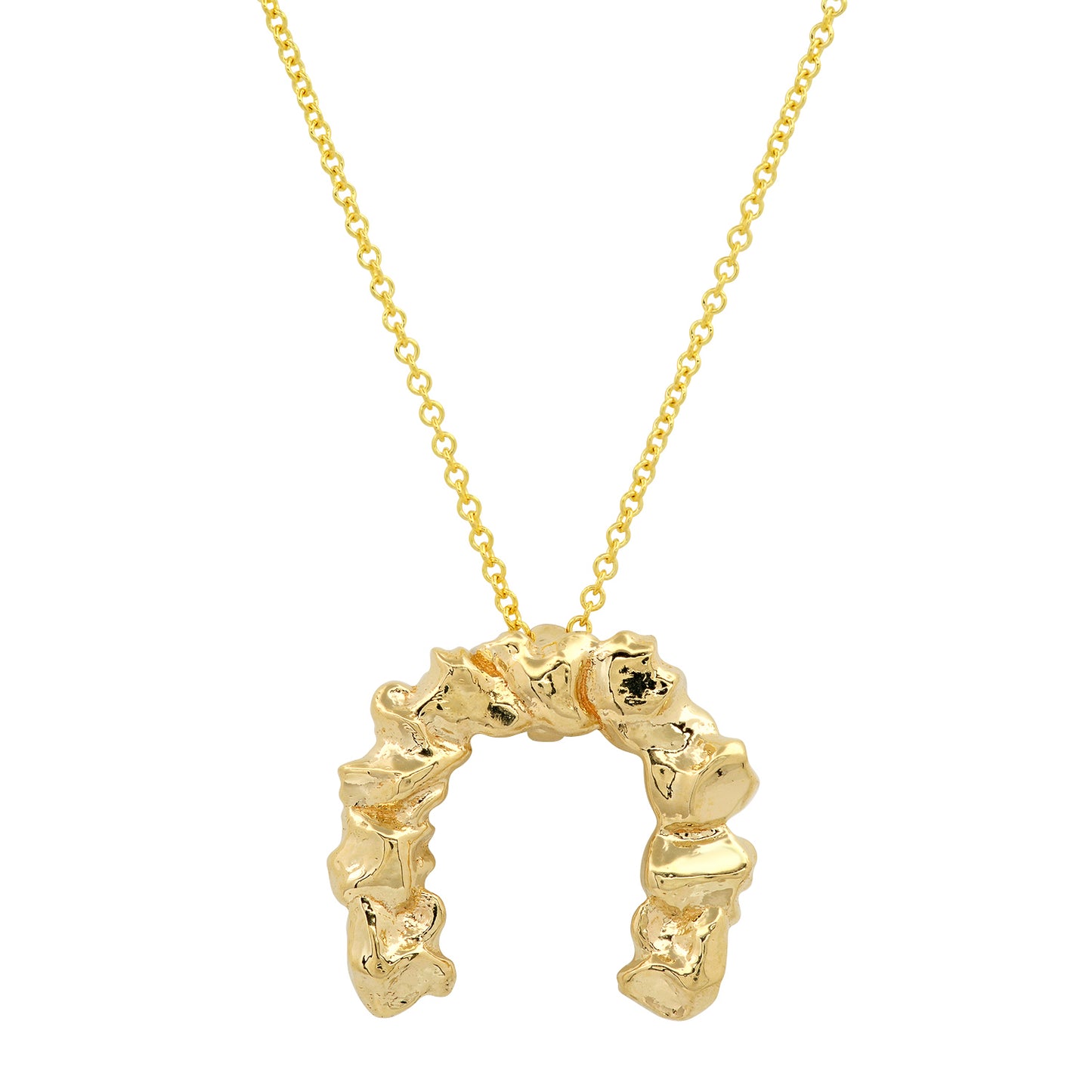 Houston horseshoe necklace 14 karat gold horseshoe necklace by BlaireBe Jewelry