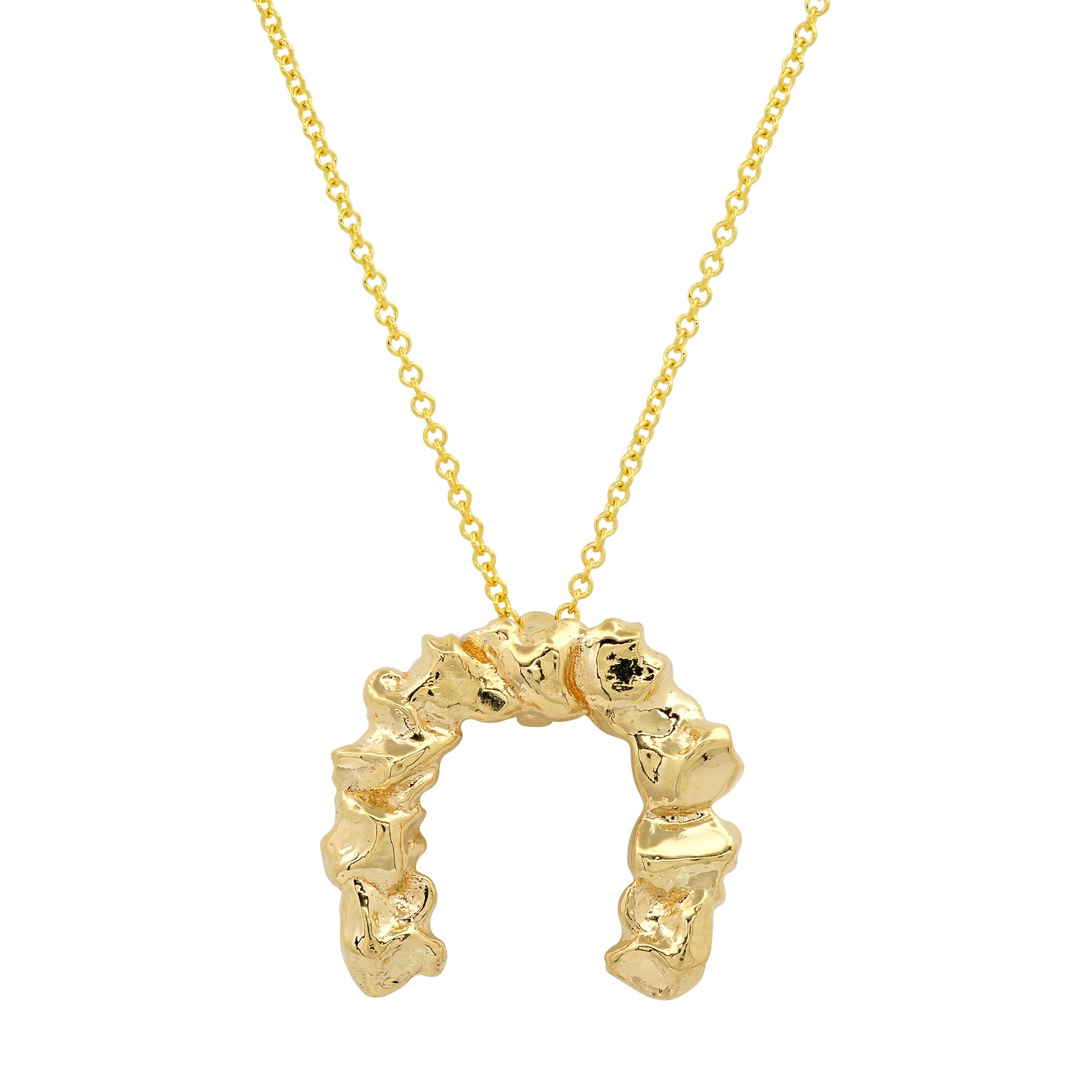 Houston horseshoe necklace 14 karat gold horseshoe necklace by BlaireBe Jewelry
