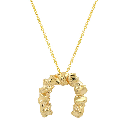 Houston horseshoe necklace 14 karat gold horseshoe necklace by BlaireBe Jewelry