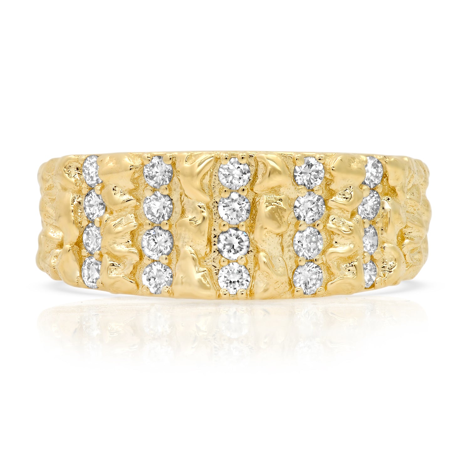 Brooke ring 14 karat gold lab-grown diamond chunky vintage ring by BlaireBe Jewelry