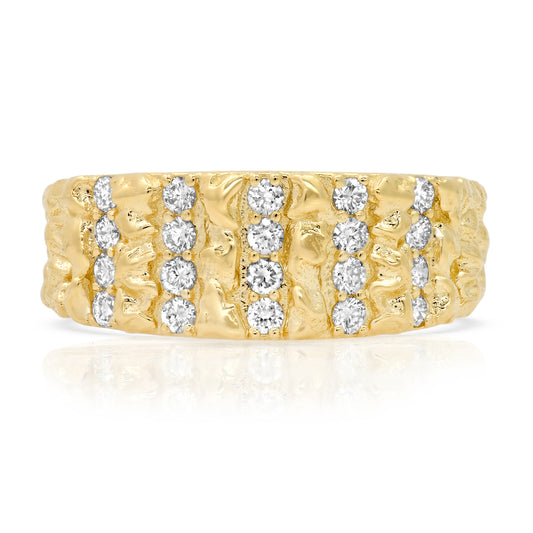 Brooke ring 14 karat gold lab-grown diamond chunky vintage ring by BlaireBe Jewelry