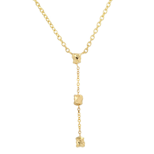 Sarah necklace 14 karat gold nugget necklace by BlaireBe Jewelry