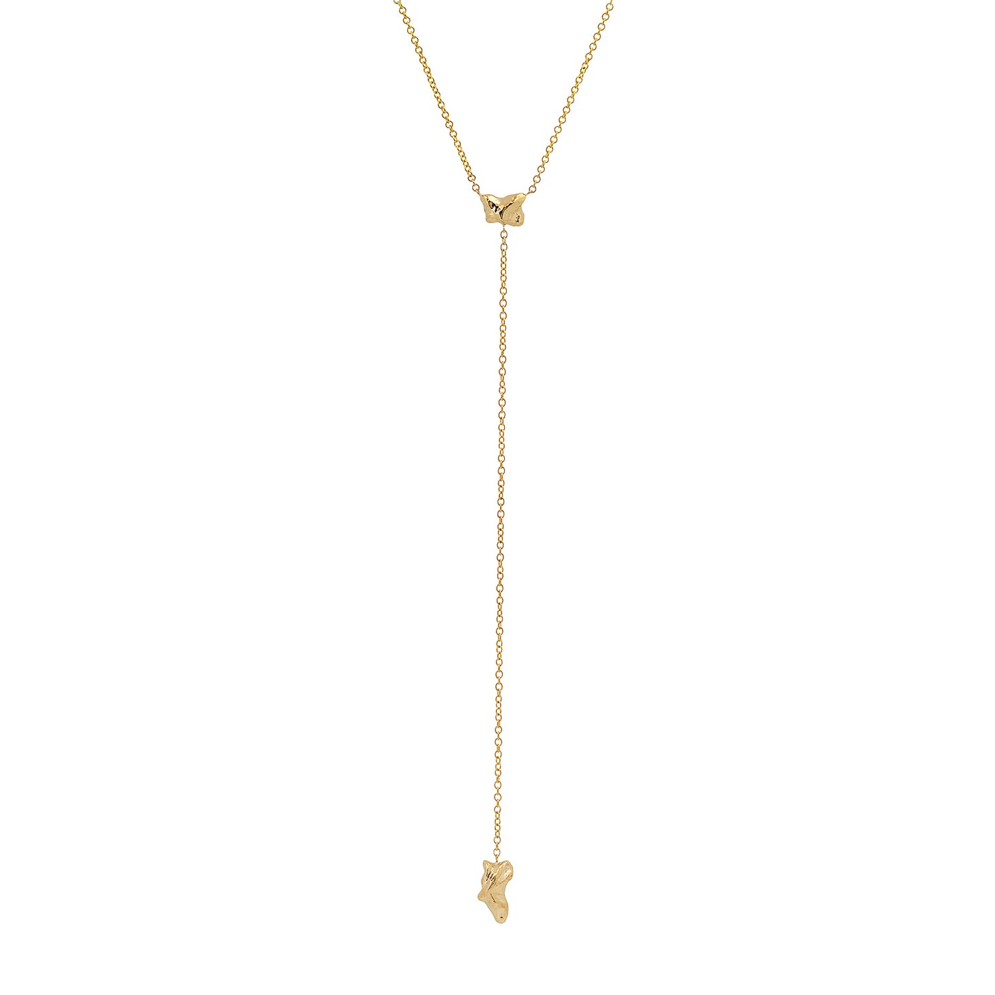 Tyger necklace 14 karat gold drop necklace by BlaireBe Jewelry
