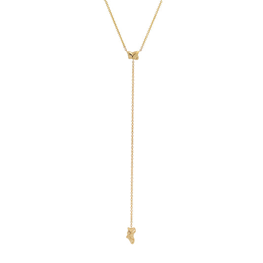 Tyger necklace 14 karat gold drop necklace by BlaireBe Jewelry