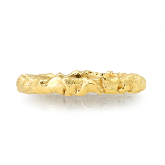 Charles ring 14 karat gold textured ring by BlaireBe Jewelry
