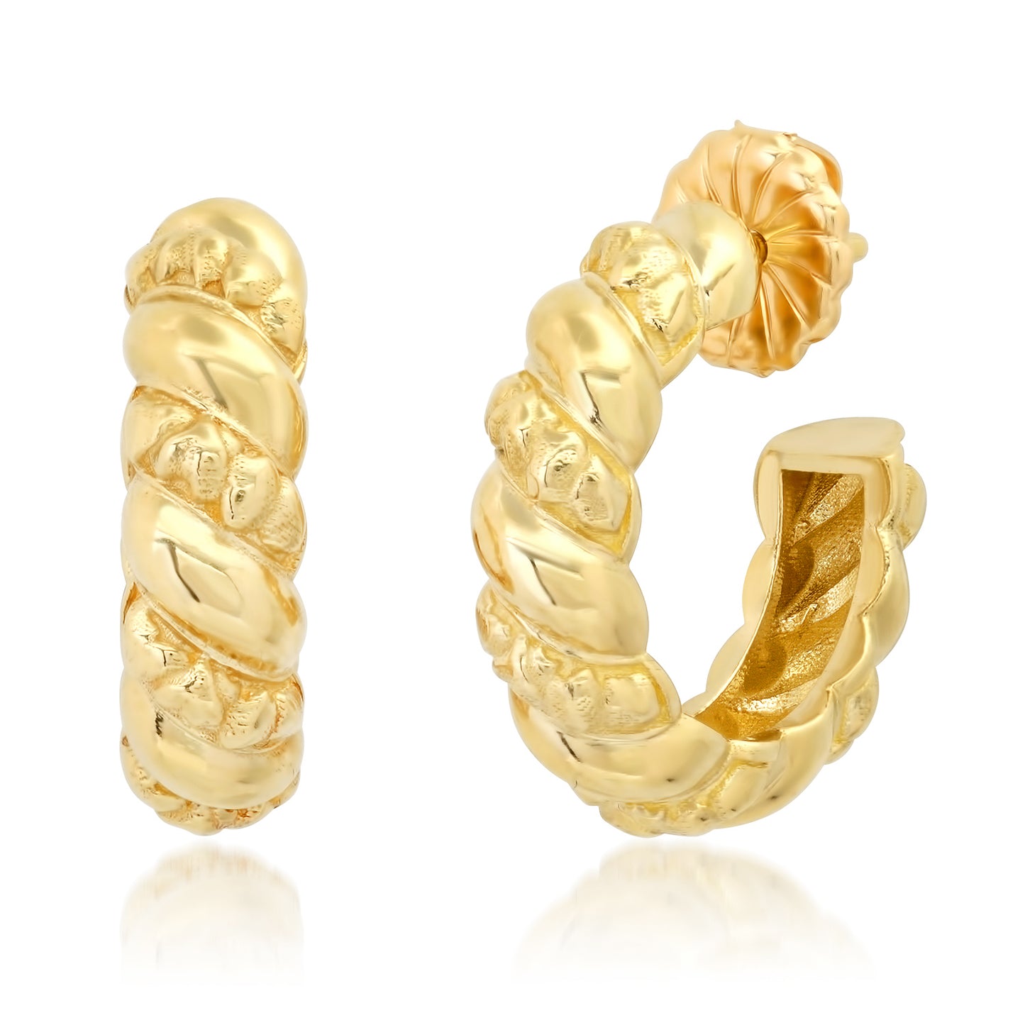 Caraleigh hoops 14 karat gold vintage hoops by BlaireBe Jewelry